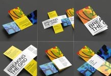 7 Free Cruciform / Iron Cross Fold Brochure Mockup PSD Files Set