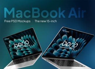 Free 15" M5 MacBook Air 2026 Mockup PSD
