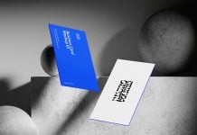 Free 2-Sided Floating Business Card Mockup PSD Free 2-Sided Floating Business Card Mockup PSD