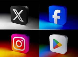 Free 3D Mobile App Logo Mockup PSD