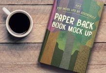 Free 6×9 Book on Coffee Table Template Mockup PSD