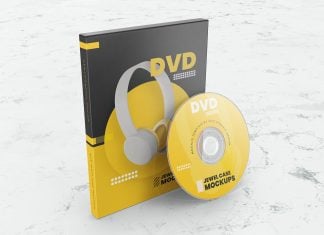 Free CD / DVD / Blu-Ray Disc Case Box Mockup PSD