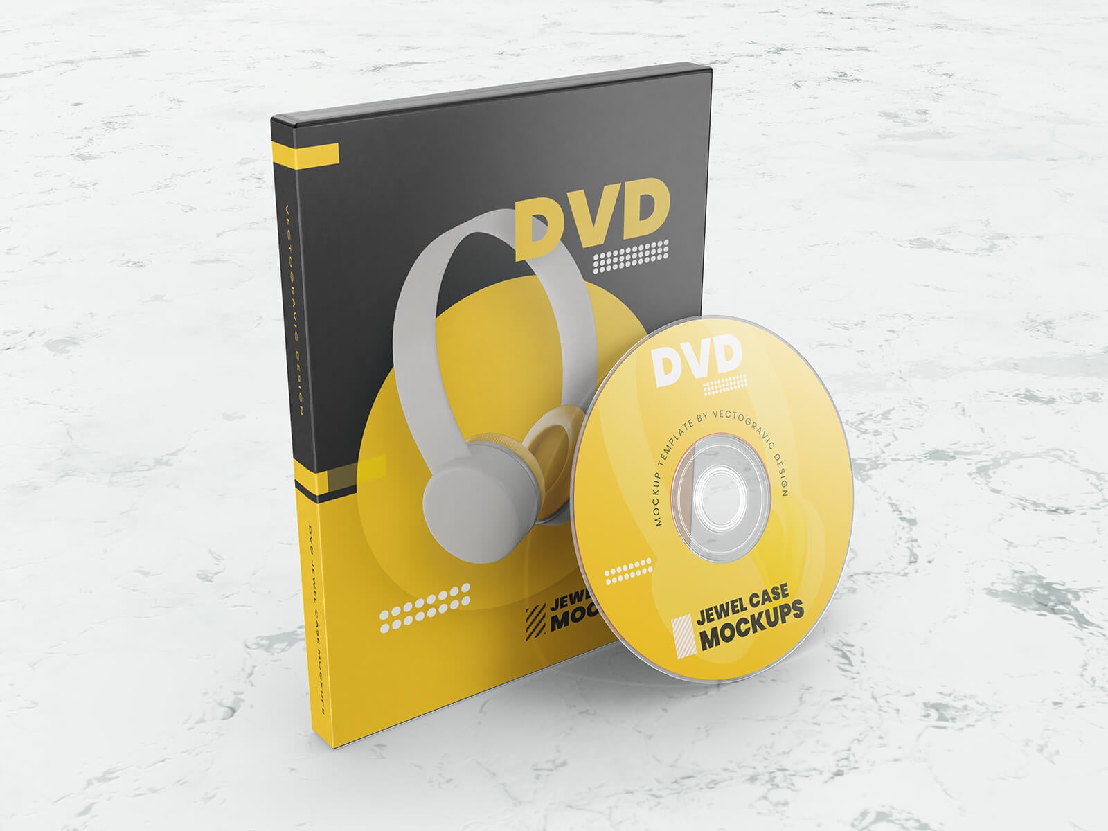 Free CD / DVD / Blu-Ray Disc Case Box Mockup PSD
