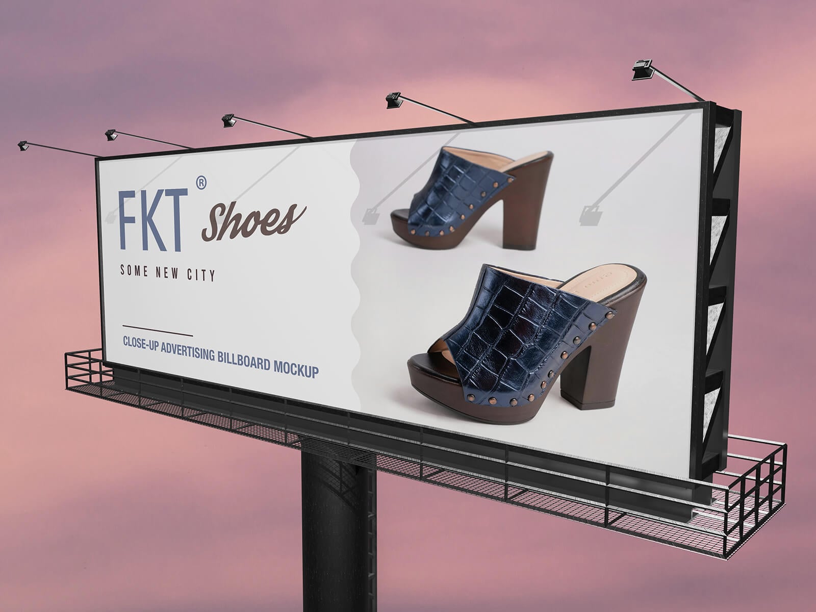Free Close-Up Billboard Mockup PSD