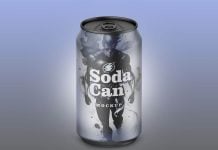 Free Energy Drink Soda Can Mockup PSD