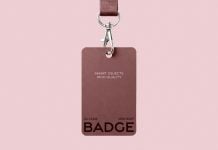 Free Hanging ID Card / Badge Mockup PSD