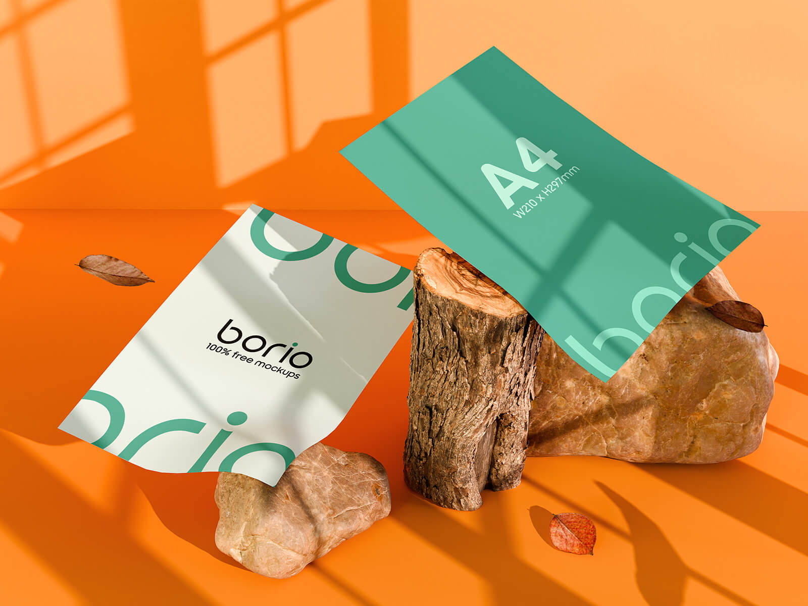 Free High Quality A4 Papers Mockup PSD