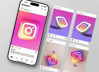 Free Minimal Instagram Post Scene Mockup PSD