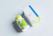 Free Supplement & Medicine Packaging Box Mockup PSD