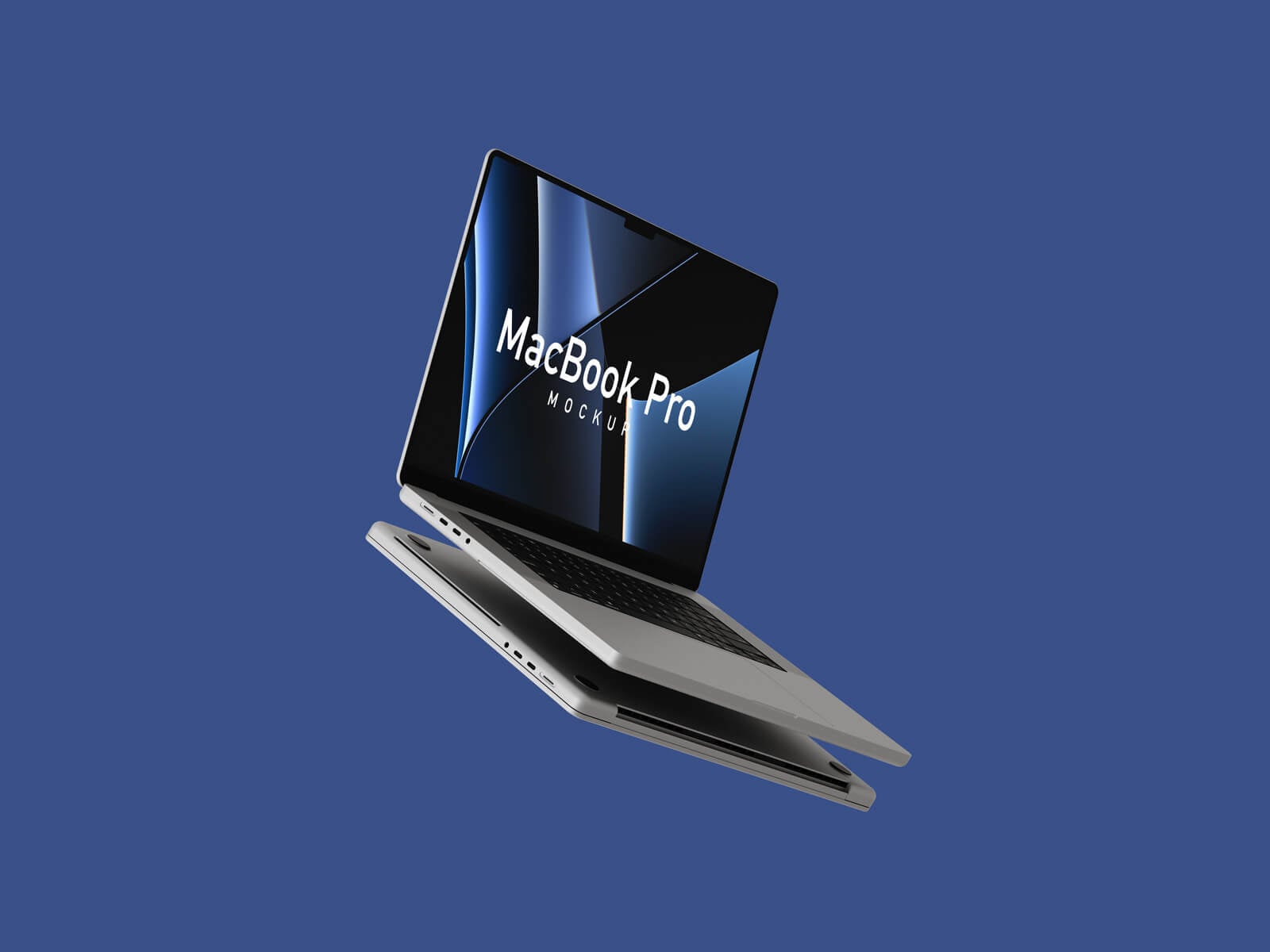 Free Floating MacBook Pro Mockup PSD