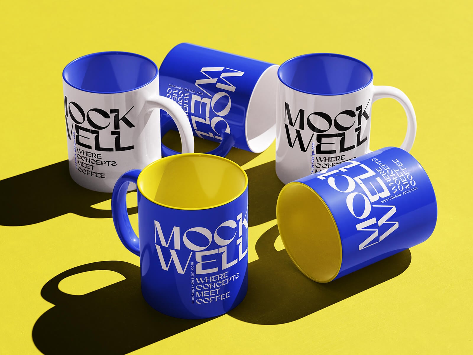 4 Free Premium Ceramic Mug Mockup PSD Set