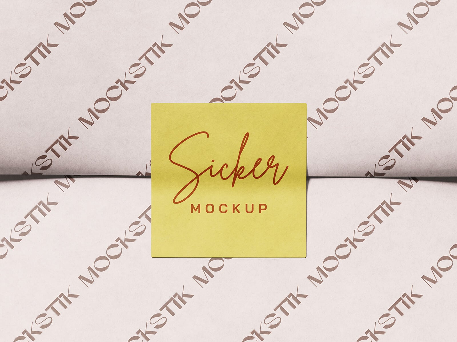 Free Square Sticker Mockup PSD Set