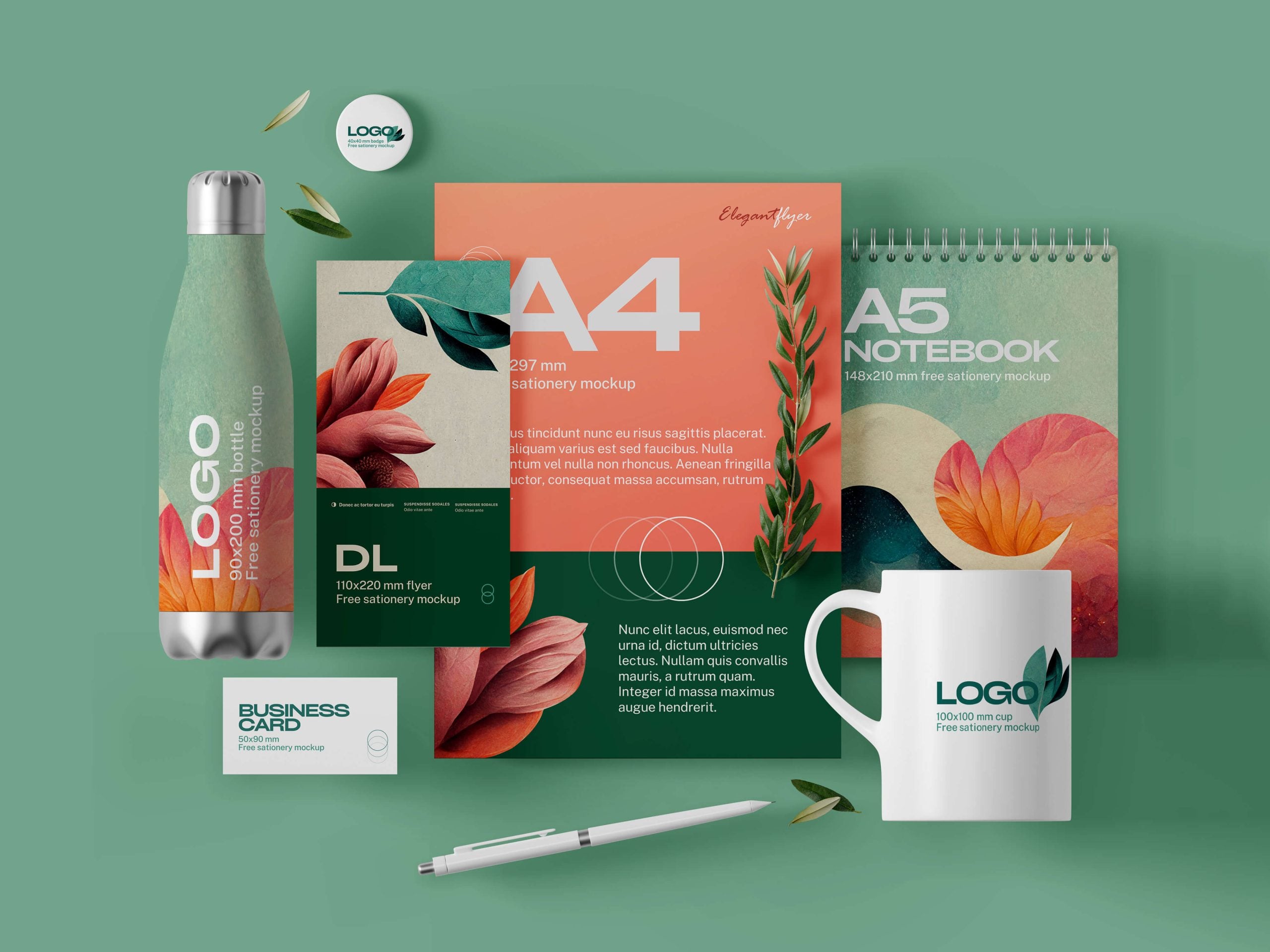 3 Free Premium Branding Stationery Mockup PSD Files