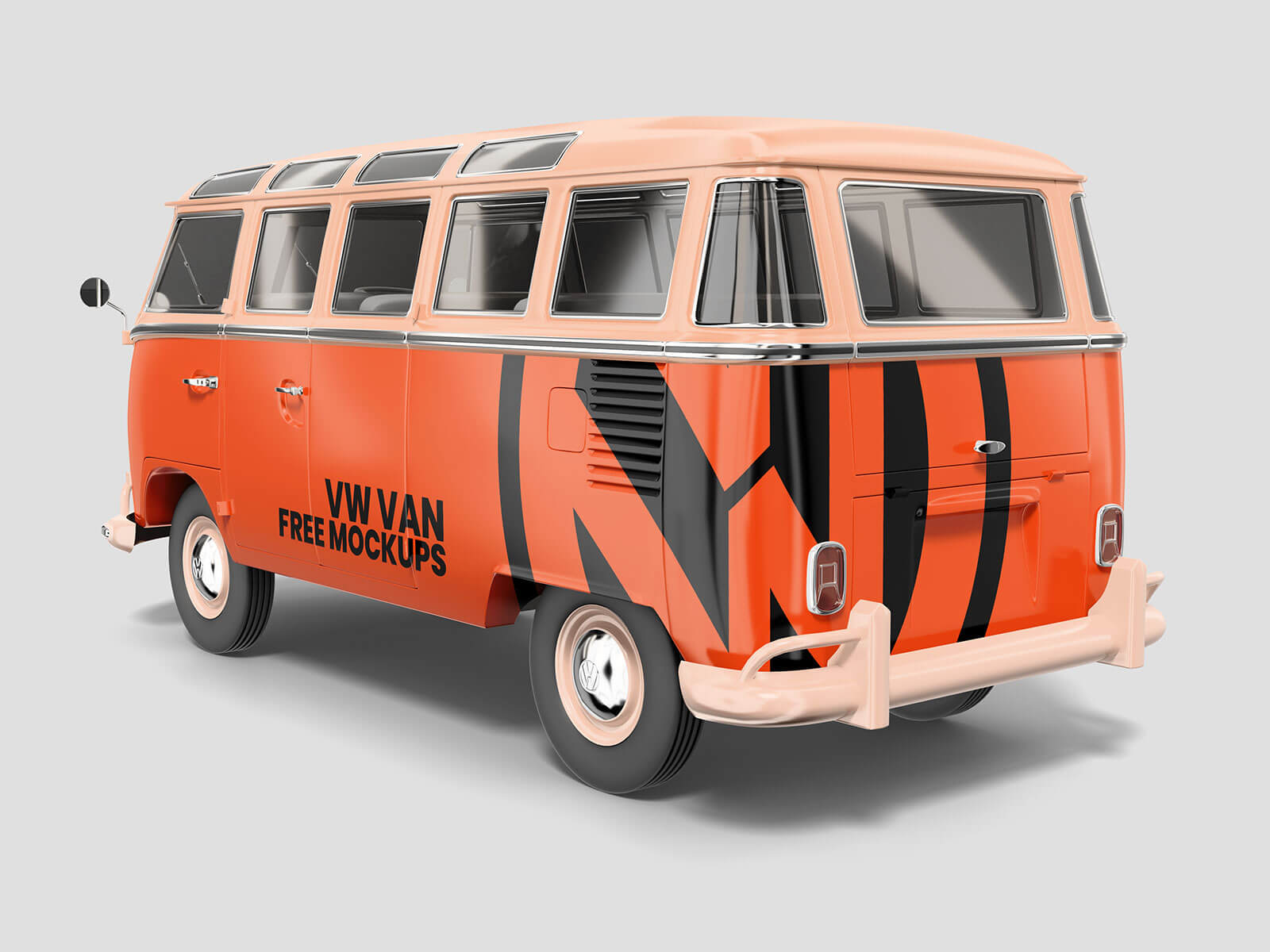 Free Volkswagen Bus Mockup PSD Set