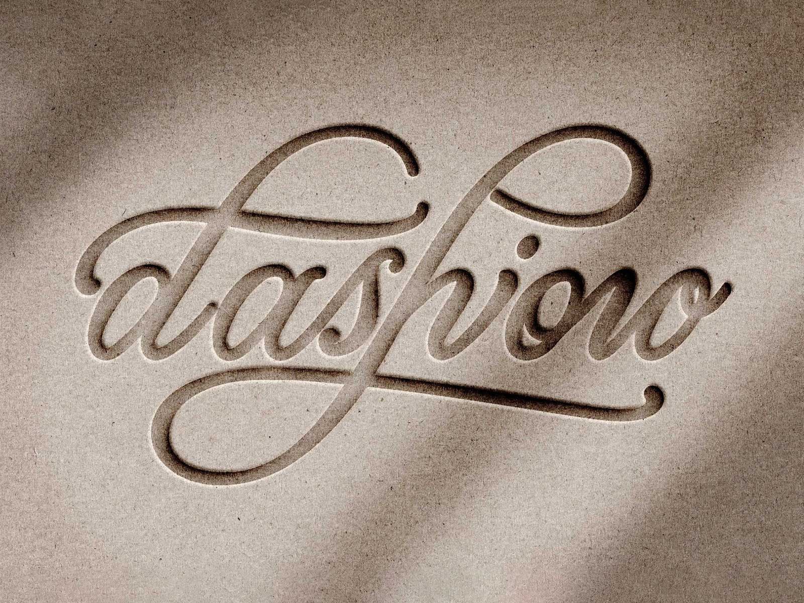 Free Tactile Paper Letterperssed / Debossing Logo Mockup PSD