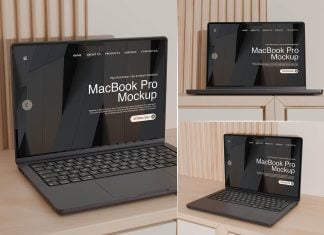3 Free Premium MacBook Pro Mockup PSD Set