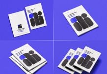 3 Free Looped Stitch Book Mockup PSD Set