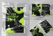 3 Free A4 Flyer Mockups Under Transparent Plastic Sheet Overlay 3 Free A4 Flyer Mockups Under Transparent Plastic Sheet Overlay
