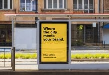 Free Bus Stop Mupi Mockup PSD
