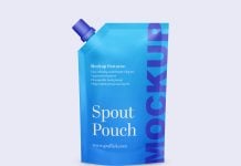 Free Clean Food Spout Pouch Mockup PSD