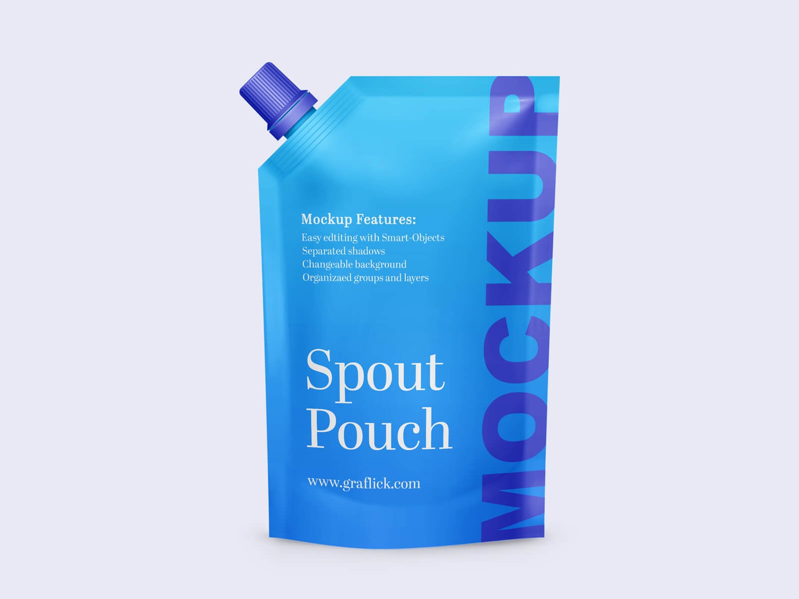 Free Clean Food Spout Pouch Mockup PSD