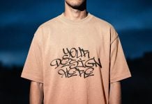 Free Model Wearing Regular T-shirt Mockup PSD