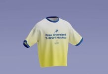 Free-Oversized-cropped-ringer-T-Shirt-Mockup-File