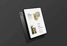 Free Premium Floating Space Black iPad Pro Mockup PSD