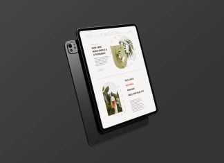 Free Premium Floating Space Black iPad Pro Mockup PSD