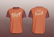 Free Ultra High Resolution Front & Back T-shirt Mockup PSD