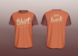 Free Ultra High Resolution Front & Back T-shirt Mockup PSD
