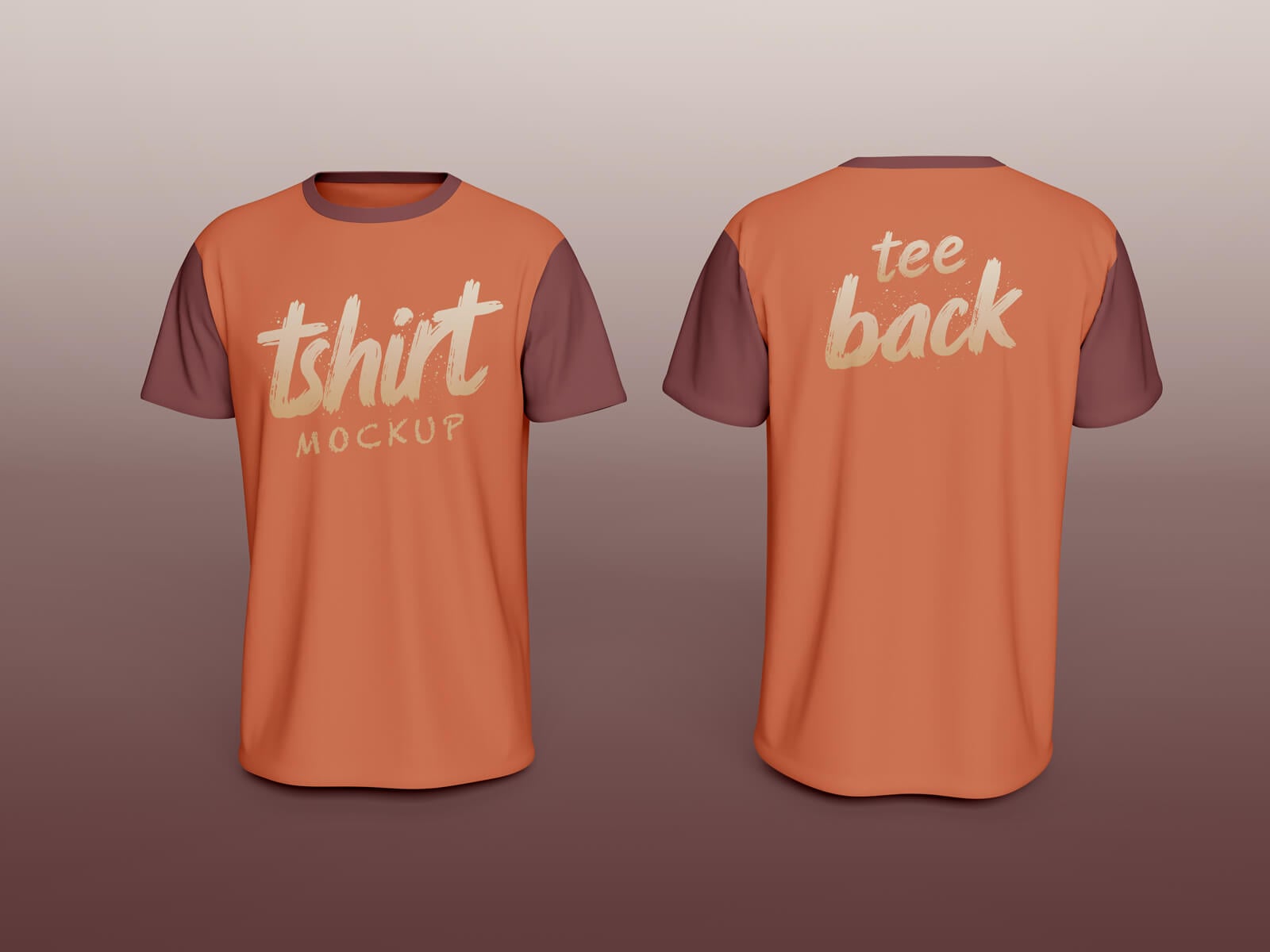 Free Ultra High Resolution Front & Back T-shirt Mockup PSD