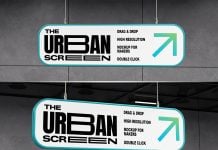 Free Hanging Rectangle Sign Mockup PSD Set