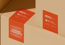 Free Brown Carton Sticker Box Mockup PSD Set