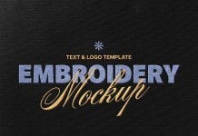 Free Embroidery Logo Mockup PSD