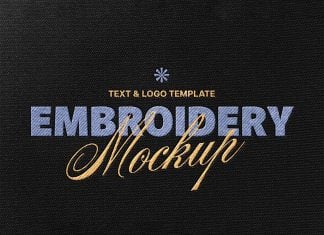 Free Embroidery Logo Mockup PSD