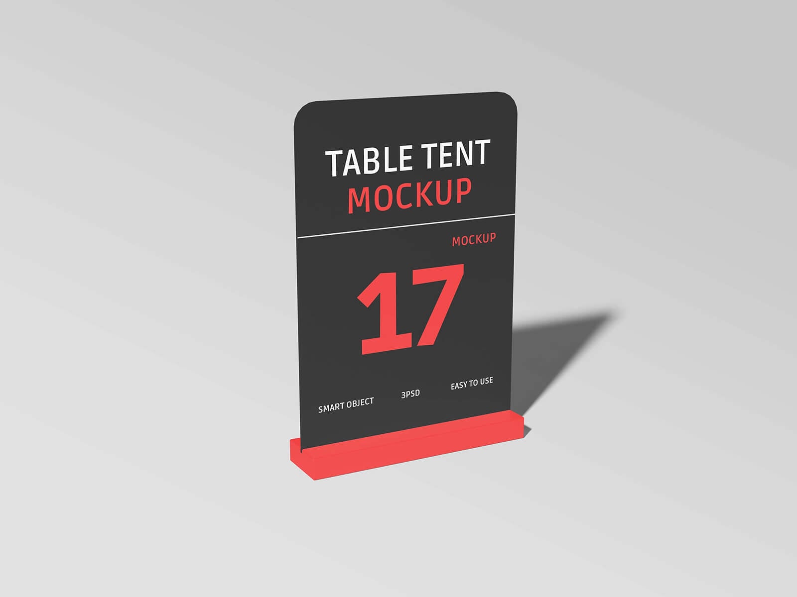 3 Free Table Tent Menu Mockup PSD File