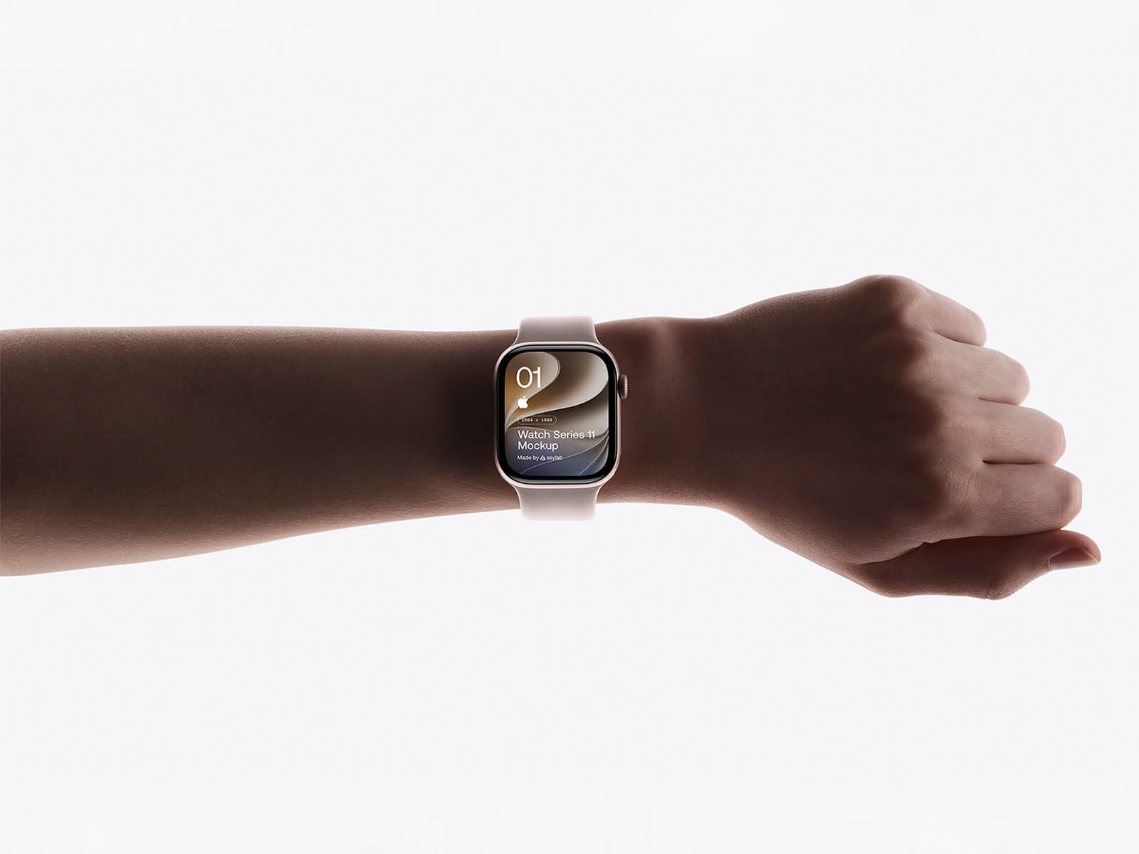 Free Apple Watch Series 11 in Hand Mockup PSD & FIG