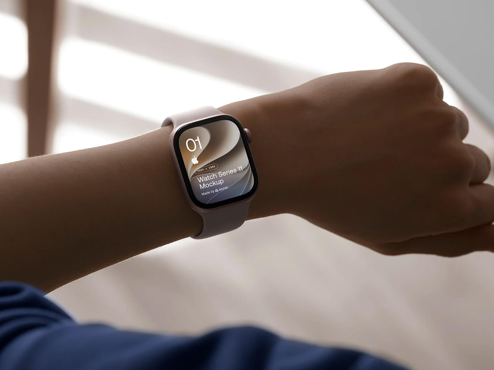 Free Apple Watch Series 11 in Hand Mockup PSD & FIG