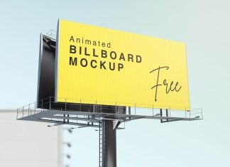 Free Animated Billboard Mockup PSD Set