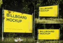 3 Free Roadside Billboard Mockup PSD Files