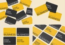 5 Free Professional Rounded Corners Business Card Mockup PSD Files Set