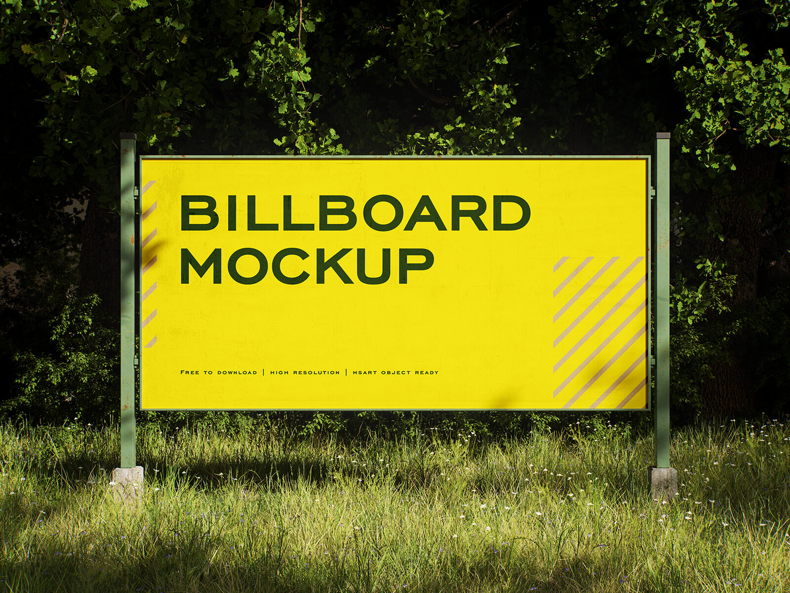 3 Free Roadside Billboard Mockup PSD Files