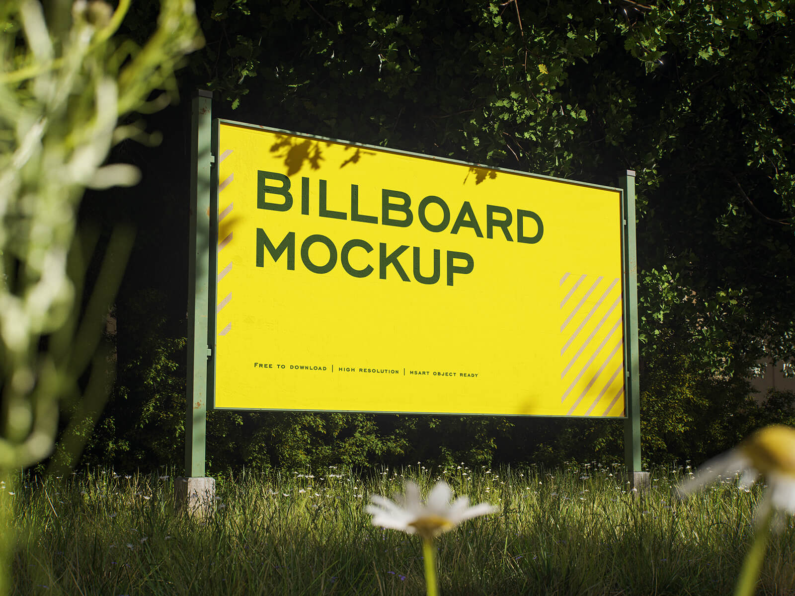 3 Free Roadside Billboard Mockup PSD Files