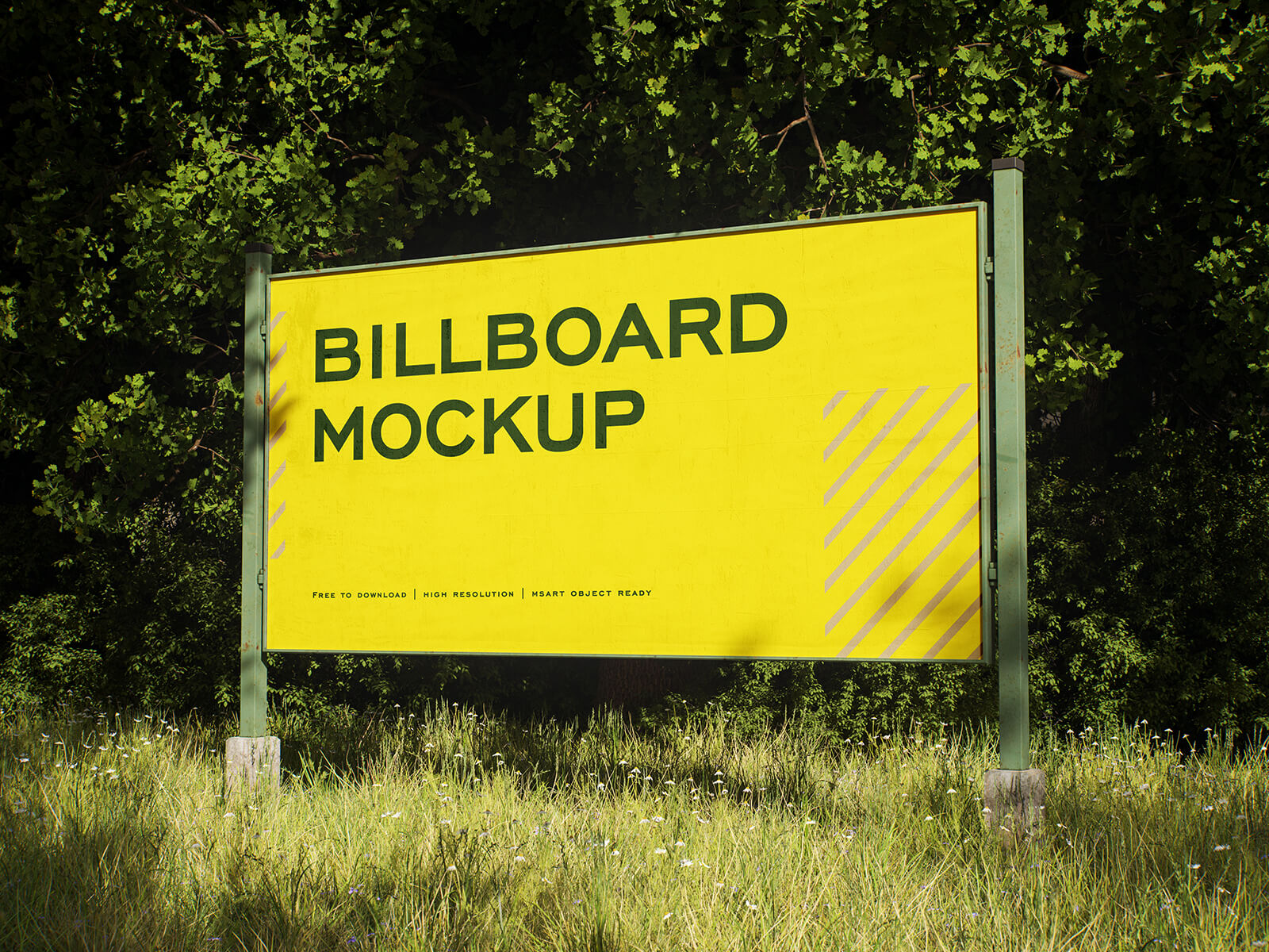 3 Free Roadside Billboard Mockup PSD Files
