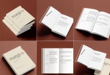 7 Free Hardcover Title & Open Book Mockup PSD Files