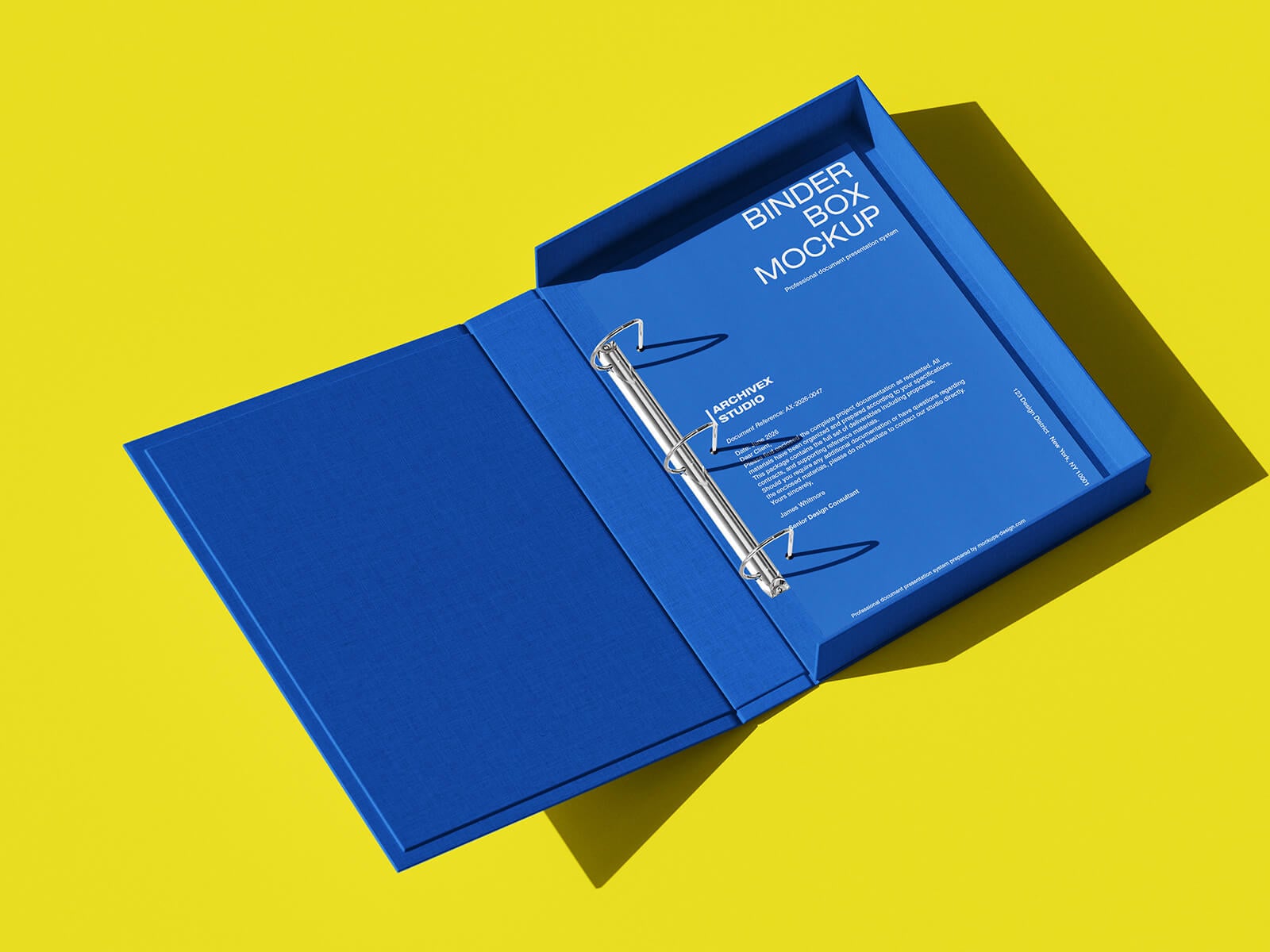 5 Free Premium Clamshell Binder Box Mockup