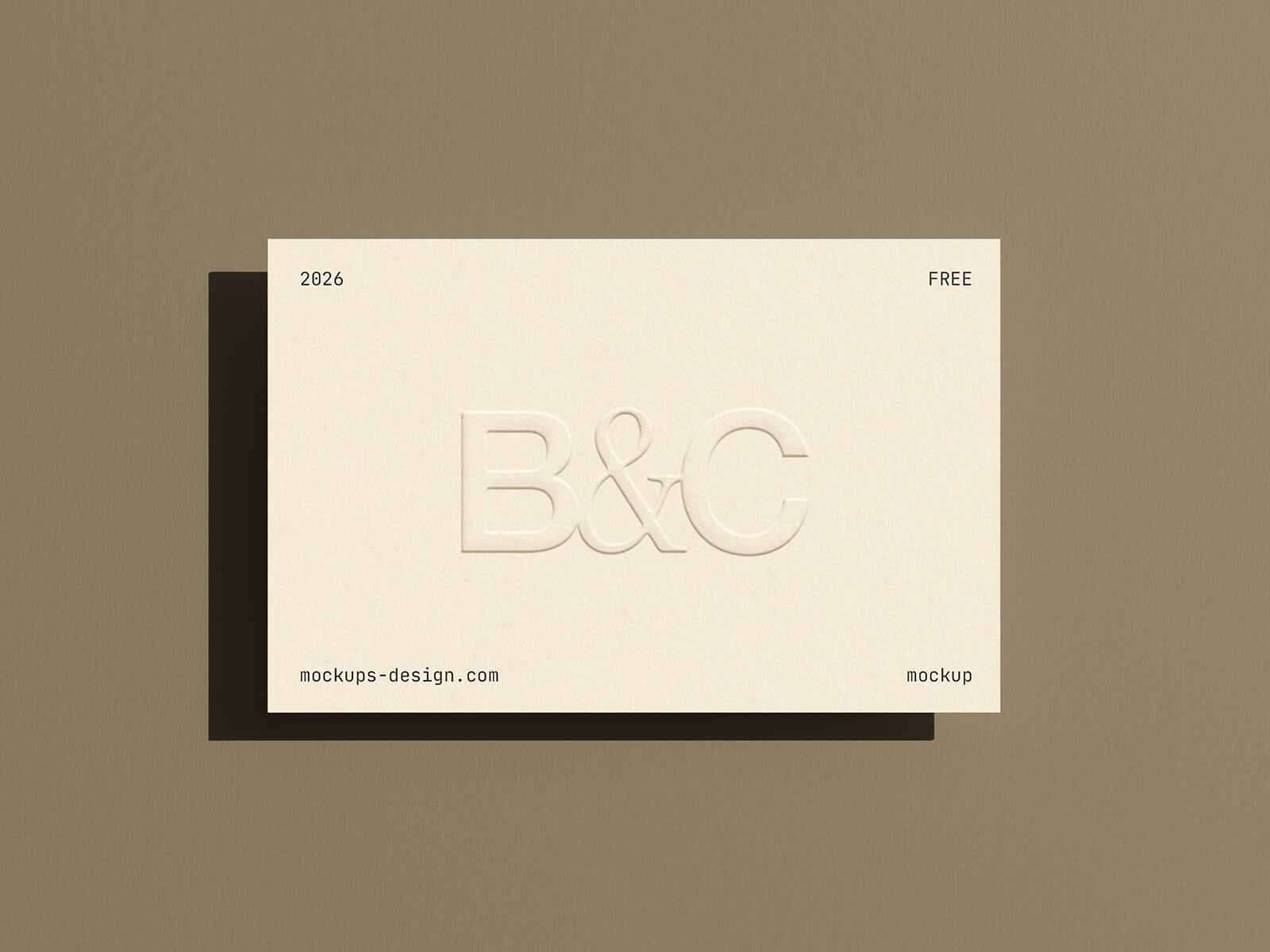 Free Earthy Visiting Card Mockup PSD Set