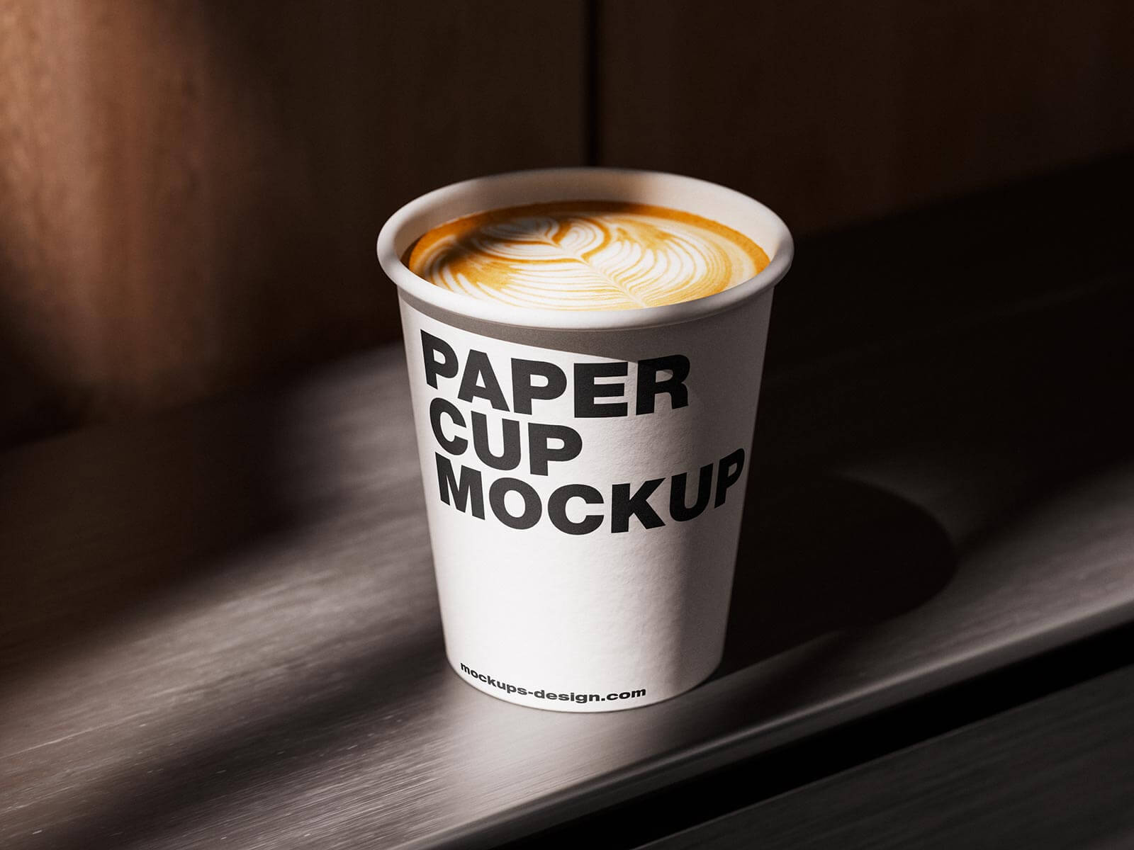 Free Lidless Paper Coffee Cup Mockup PSD Set
