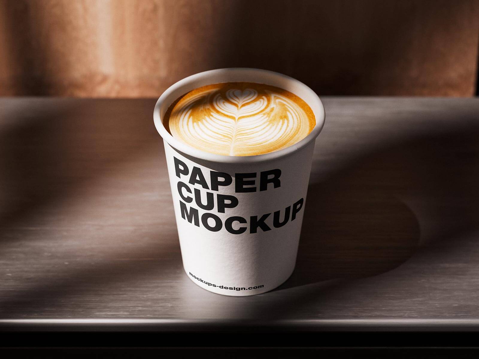 Free Lidless Paper Coffee Cup Mockup PSD Set